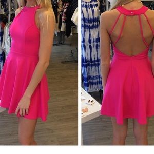 Hot pink dress